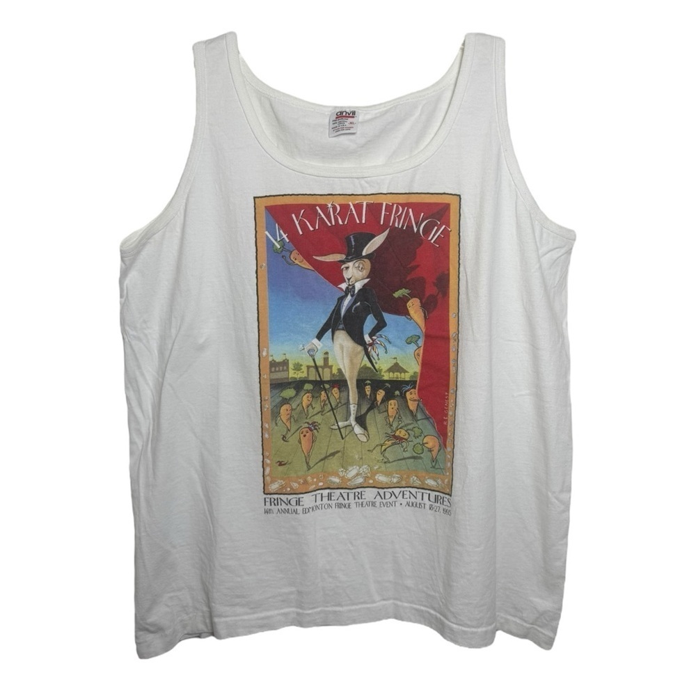 Edmonton Fringe Festival 1995 14 Karat Fringe Tank Top Size XL Rare Vintage